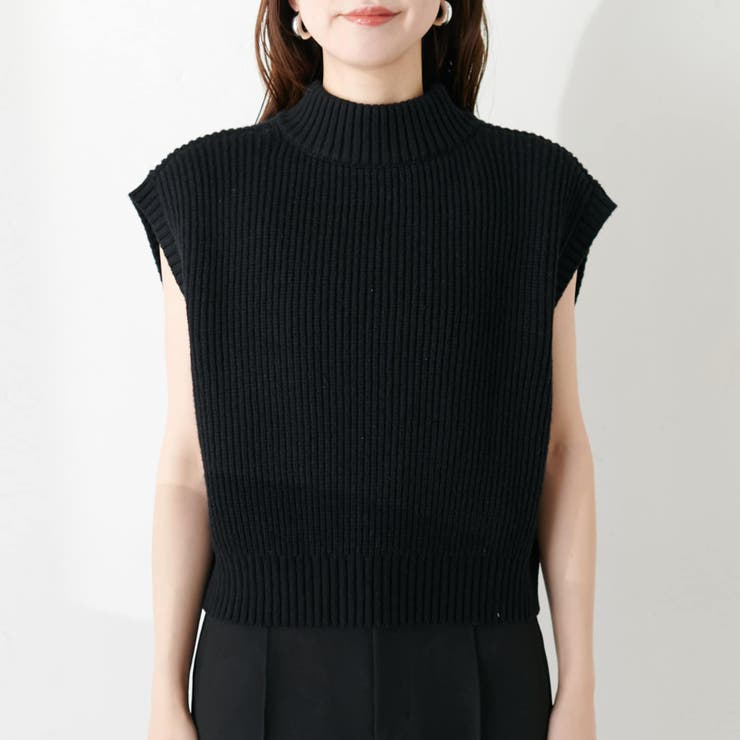 natural couture】前後2WAY WZIPニットベスト[品番：OLOW0012723