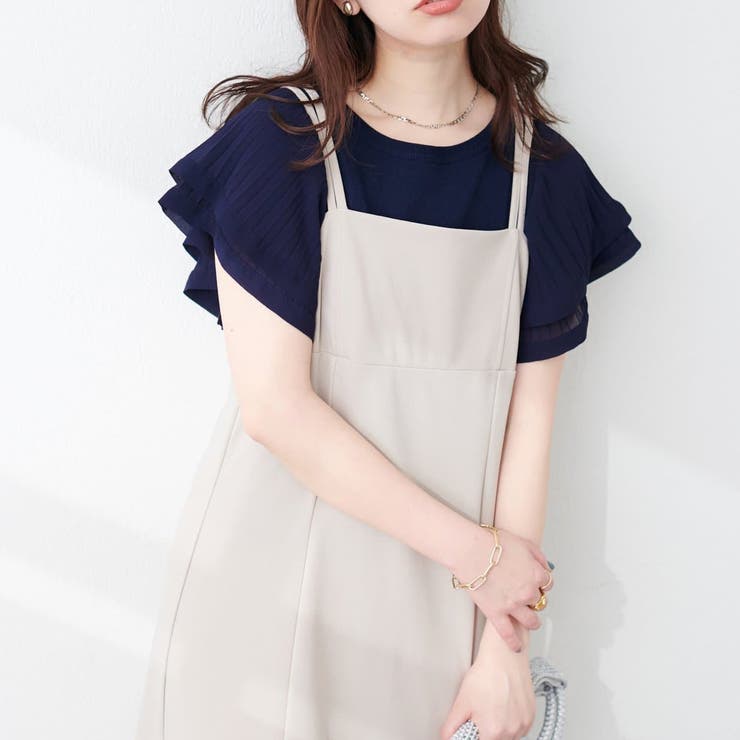 【natural couture】フレアプリーツ袖ニット | RMAF NICE CLAUP / OLIVE des OLIVE | 詳細画像15