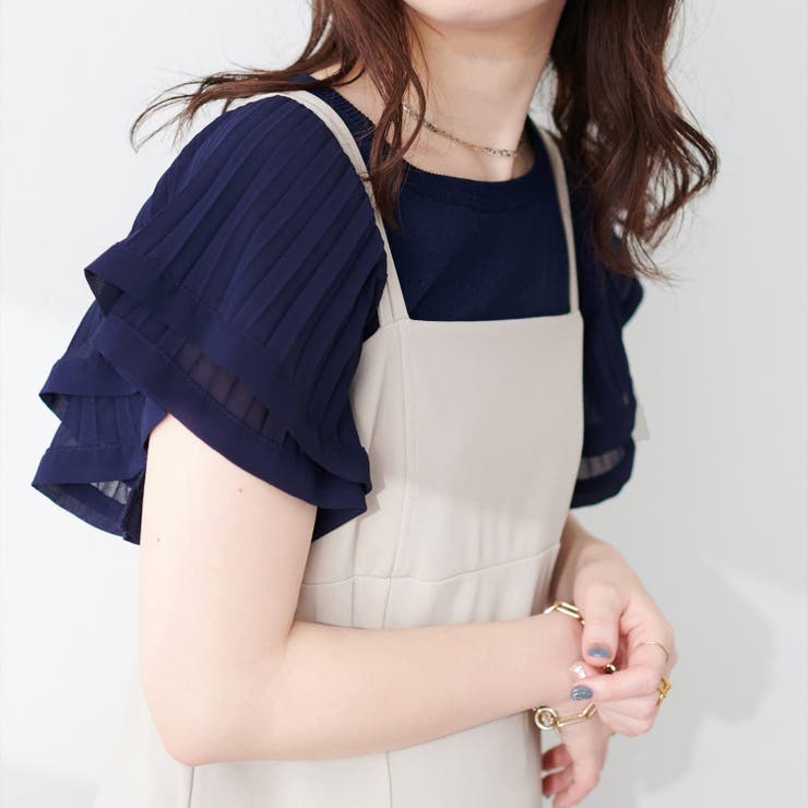 【natural couture】フレアプリーツ袖ニット | RMAF NICE CLAUP / OLIVE des OLIVE | 詳細画像17