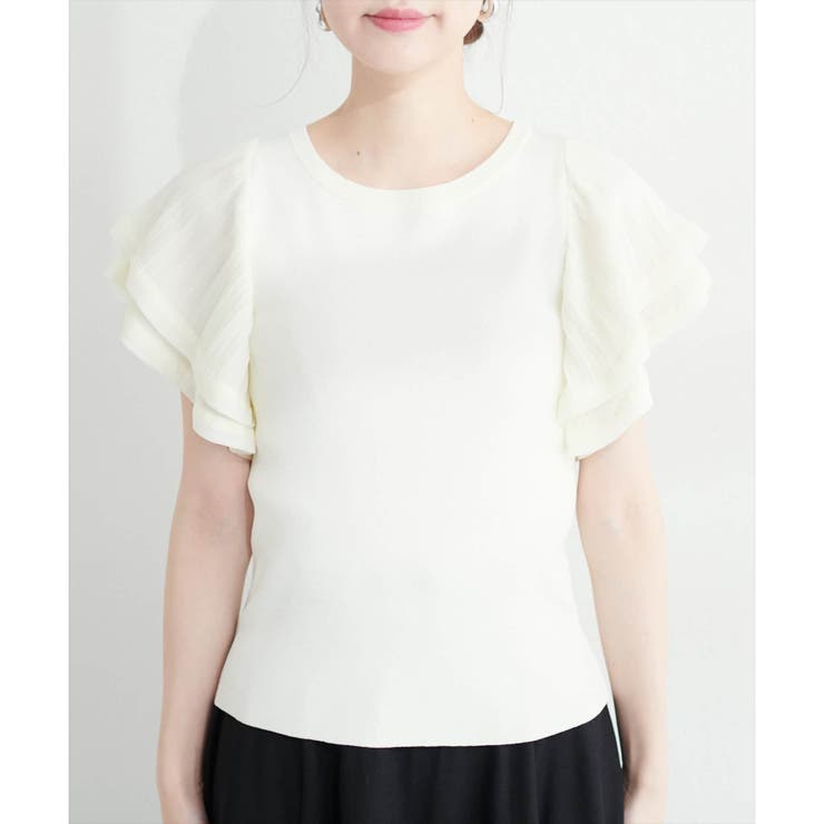 【natural couture】フレアプリーツ袖ニット | RMAF NICE CLAUP / OLIVE des OLIVE | 詳細画像20