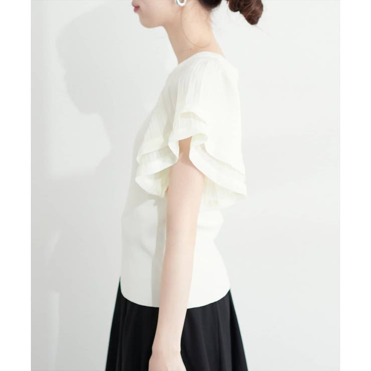 【natural couture】フレアプリーツ袖ニット | RMAF NICE CLAUP / OLIVE des OLIVE | 詳細画像21