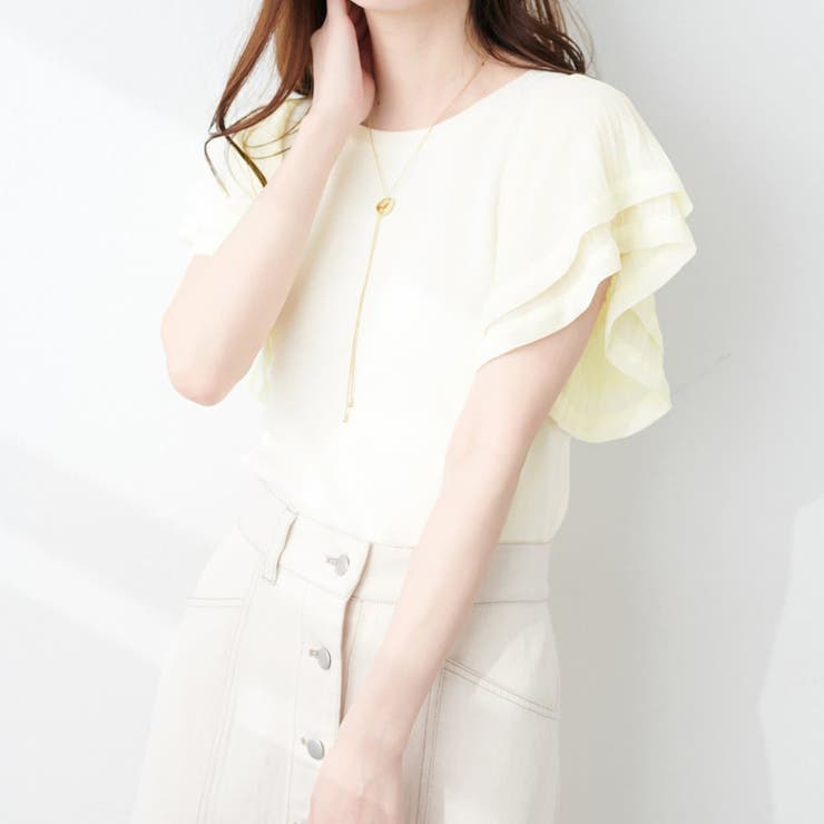 オフ | 【natural couture】フレアプリーツ袖ニット | RMAF NICE CLAUP / OLIVE des OLIVE