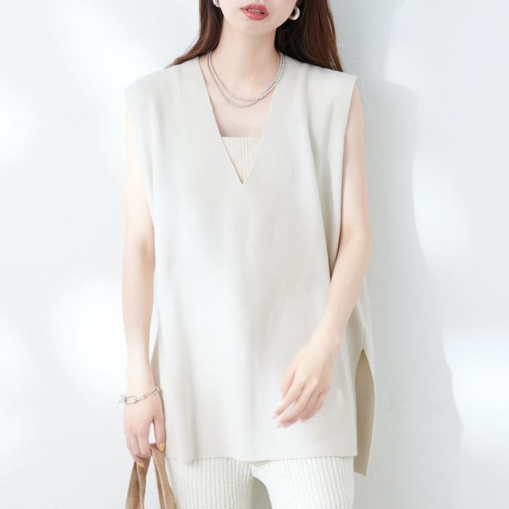 【natural couture】Vネックベスト | RMAF　NICE CLAUP / OLIVE des OLIVE | 詳細画像8 