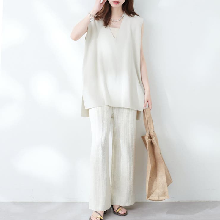 【natural couture】Vネックベスト | RMAF　NICE CLAUP / OLIVE des OLIVE | 詳細画像9 