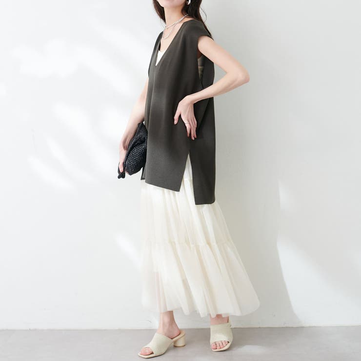【natural couture】Vネックベスト | RMAF　NICE CLAUP / OLIVE des OLIVE | 詳細画像7 