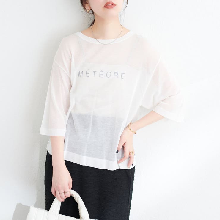 【natural couture】シアープリントゆるニットプルオーバー | RMAF　NICE CLAUP / OLIVE des OLIVE | 詳細画像8 