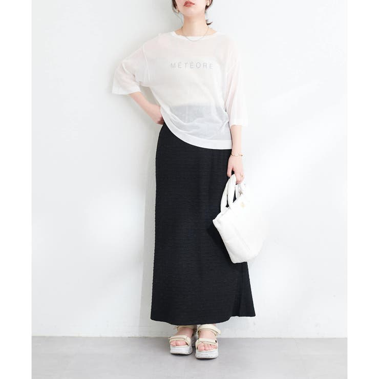 【natural couture】シアープリントゆるニットプルオーバー | RMAF　NICE CLAUP / OLIVE des OLIVE | 詳細画像10 
