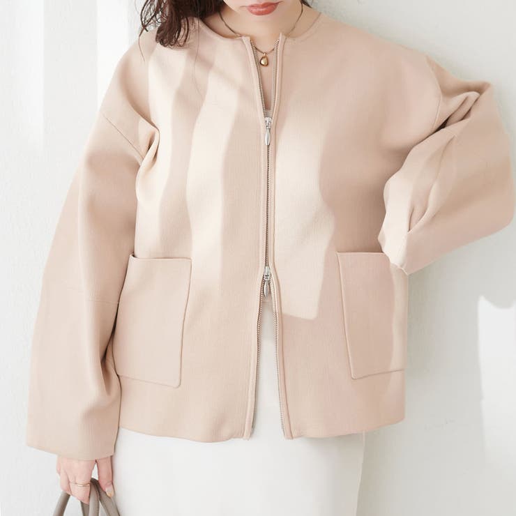 楽天市場】【50%OFF】ボア襟風 ダンボールニット ダブルジップ