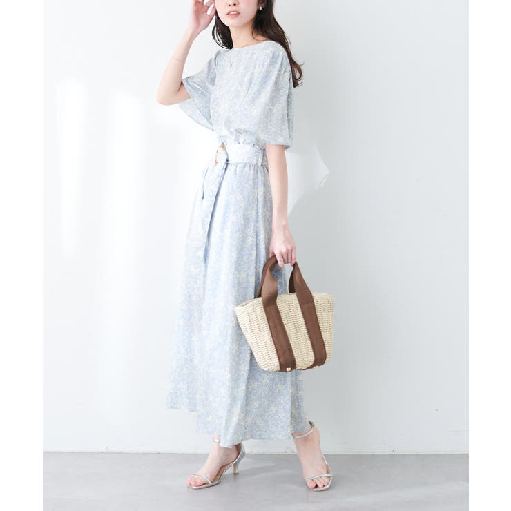 【natural couture】フレア袖太ベルトワンピース | NICE CLAUP / OLIVE des OLIVE　OUTLET | 詳細画像3 