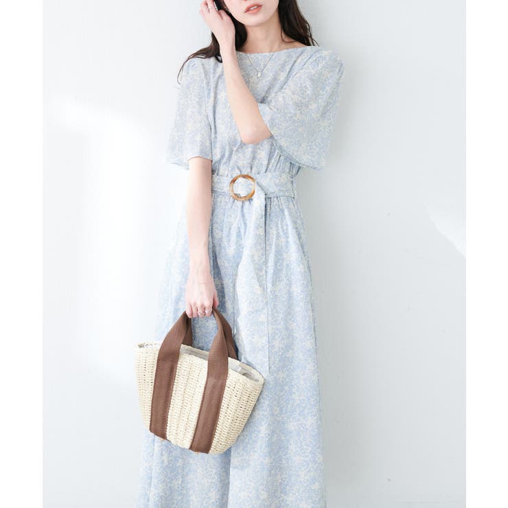 【natural couture】フレア袖太ベルトワンピース | NICE CLAUP / OLIVE des OLIVE　OUTLET | 詳細画像4 