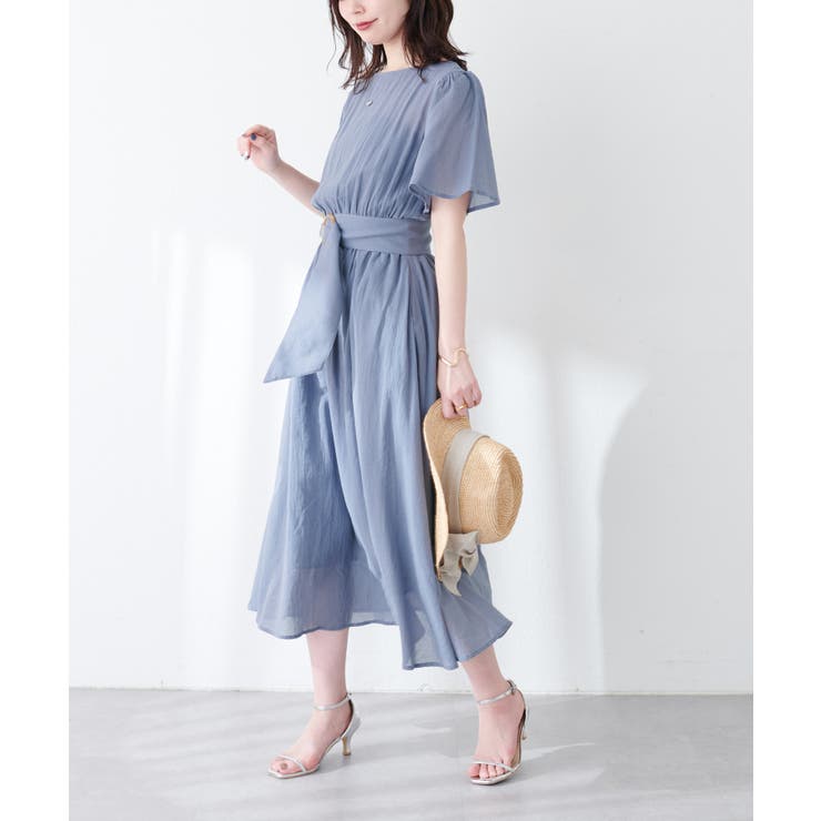 【natural couture】フレア袖太ベルトワンピース | NICE CLAUP / OLIVE des OLIVE　OUTLET | 詳細画像11 