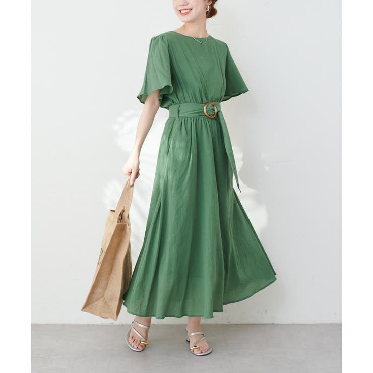 【natural couture】フレア袖太ベルトワンピース | NICE CLAUP / OLIVE des OLIVE　OUTLET | 詳細画像13 