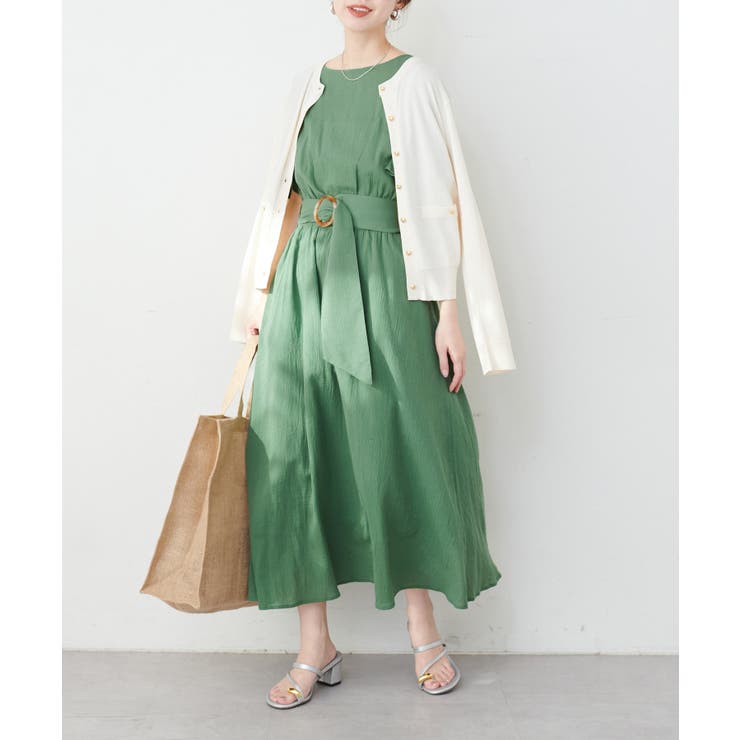 【natural couture】フレア袖太ベルトワンピース | NICE CLAUP / OLIVE des OLIVE　OUTLET | 詳細画像16 