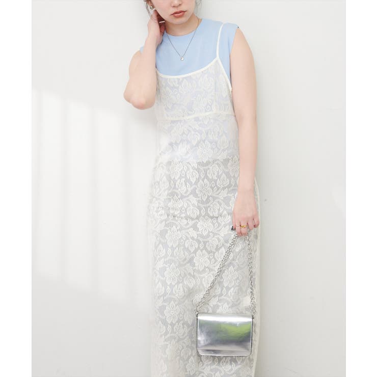 【natural couture】メッシュレースキャミワンピース | NICE CLAUP / OLIVE des OLIVE　OUTLET | 詳細画像5 