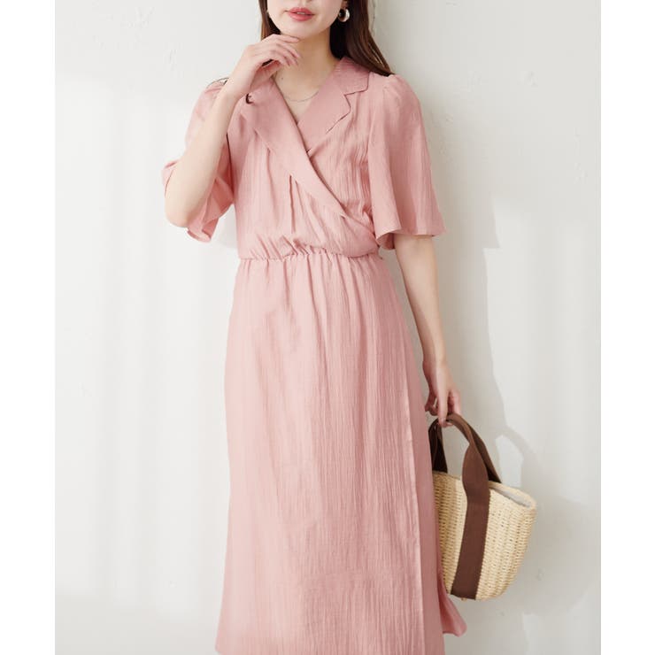 【natural couture】＜mamamo＞衿付きWZIPカシュクールワン… | NICE CLAUP / OLIVE des OLIVE　OUTLET | 詳細画像4 