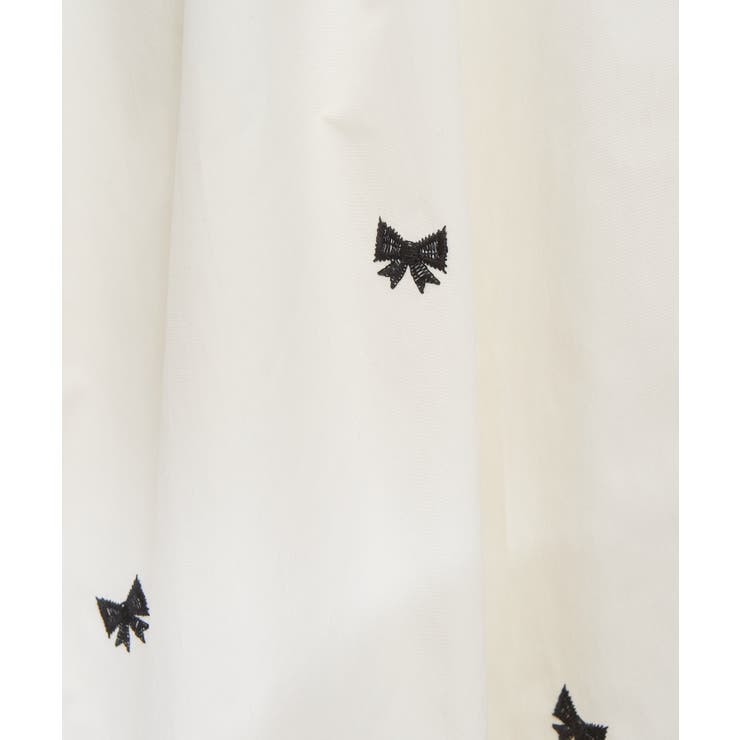 【natural couture】リボン刺繍タックフレアスカート | NICE CLAUP / OLIVE des OLIVE　OUTLET | 詳細画像14 