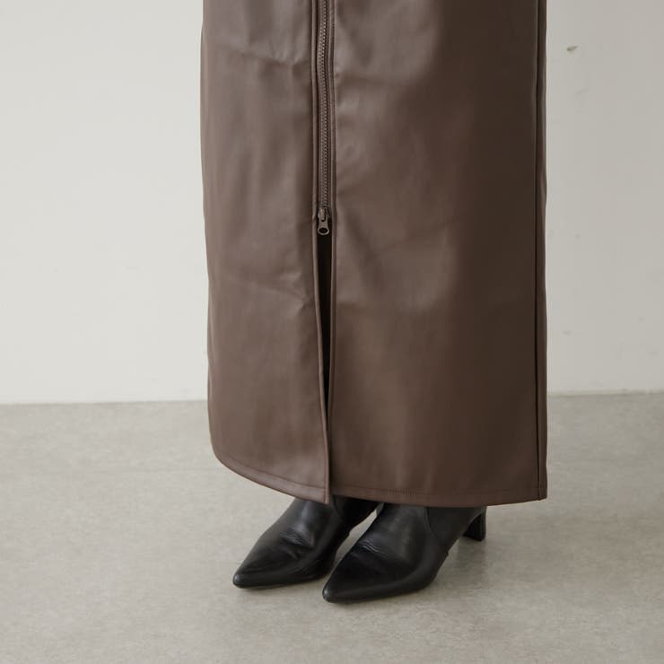 Drawer ドゥロワー サイドジップ レザー タイトスカート 36 Drawer ドゥロワー サイドジップ レザー タイトスカート 36