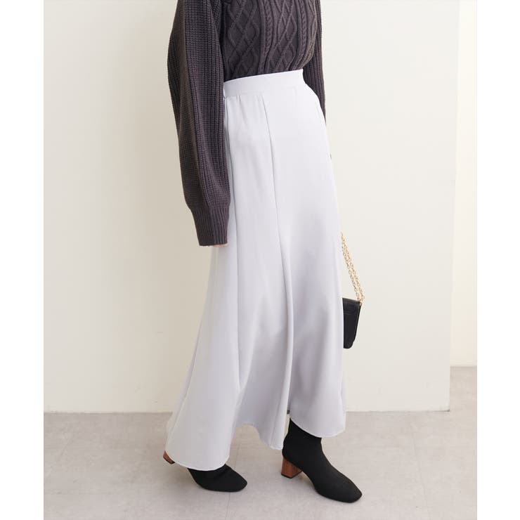 natural couture】カットジョーゼットマーメイドスカート[品番