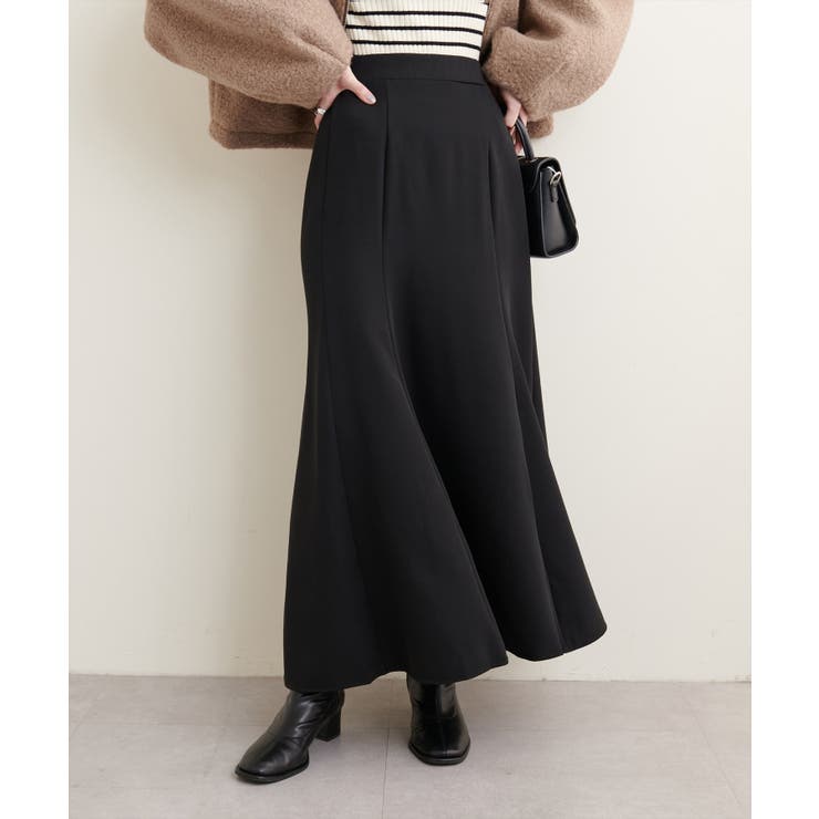 natural couture】カットジョーゼットマーメイドスカート[品番