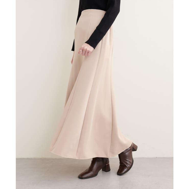 natural couture】カットジョーゼットマーメイドスカート[品番