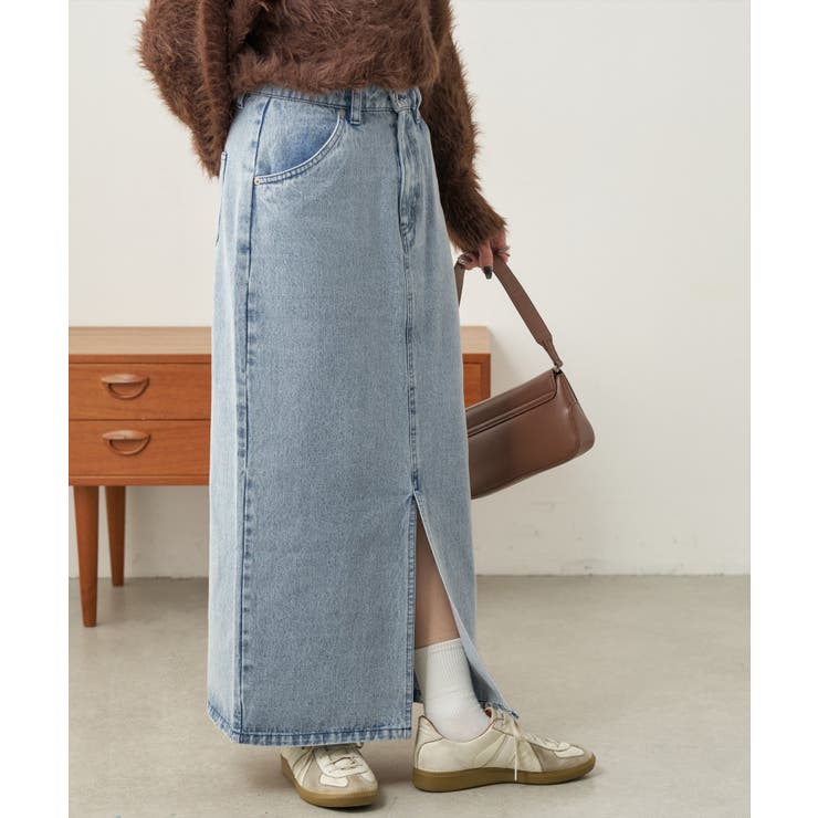 natural couture】デニムストレートスカート[品番：NCLW0015129]｜NICE  