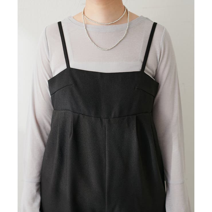 natural couture】シンプルタックサロペット[品番：NCLW0014603