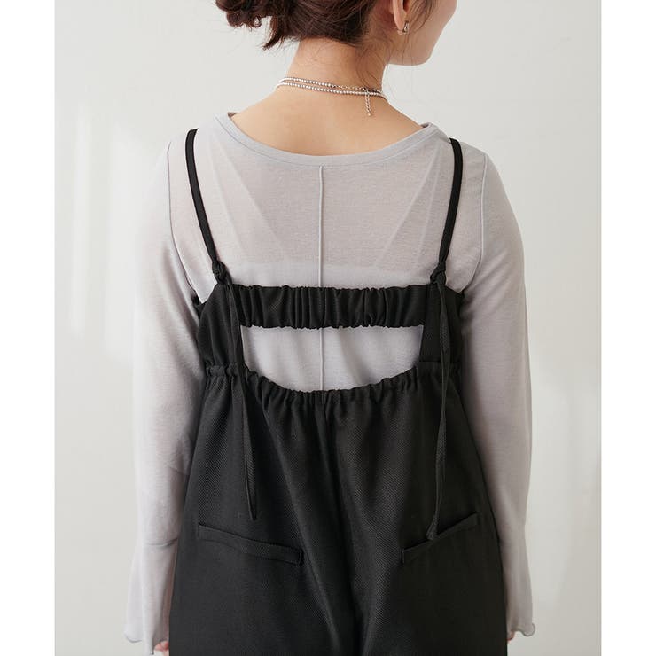 natural couture】シンプルタックサロペット[品番：NCLW0014603