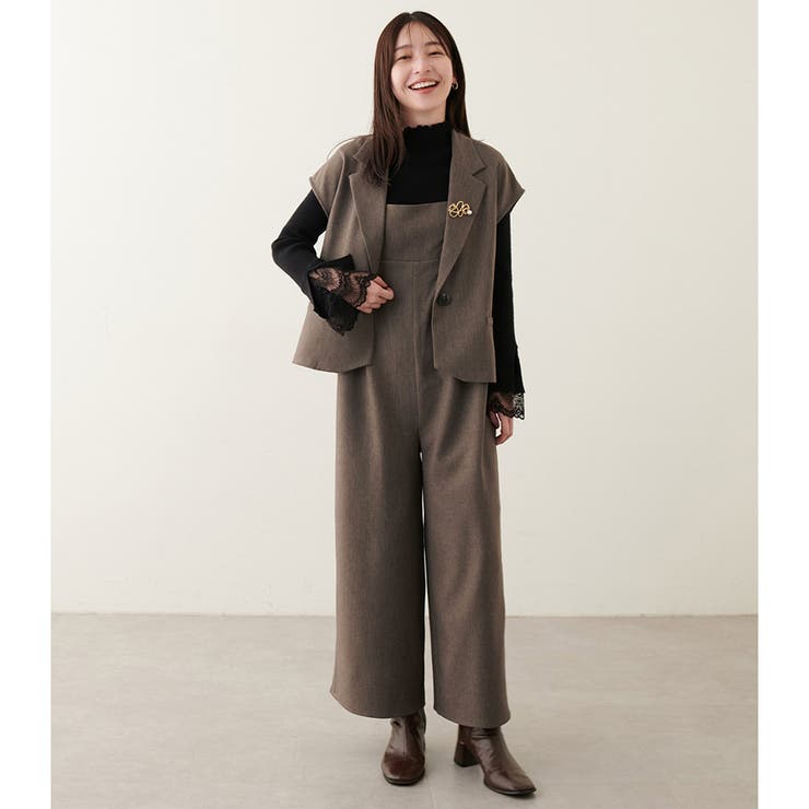 natural couture】シンプルタックサロペット[品番：NCLW0014603]｜NICE CLAUP / OLIVE des OLIVE  OUTLET（ナイスクラップ オリーブデオリーブ アウトレット）のレディースファッション通販｜SHOPLIST（ショップリスト）