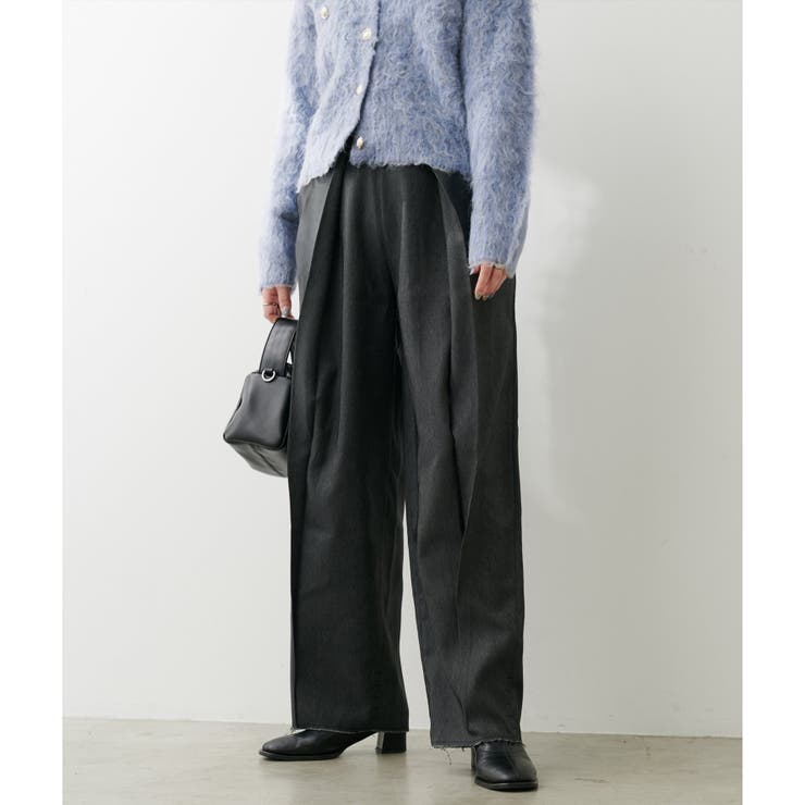 ブラック系 | 【natural couture】〈mamamo〉セルフカット楽ちんタックデニ… | NICE CLAUP / OLIVE des OLIVE　OUTLET