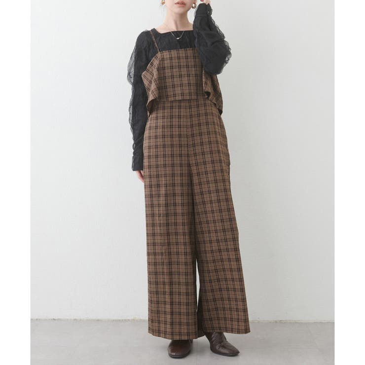 柄1 | 【natural couture】フレアビスチェ風サロペット | NICE CLAUP / OLIVE des OLIVE　OUTLET