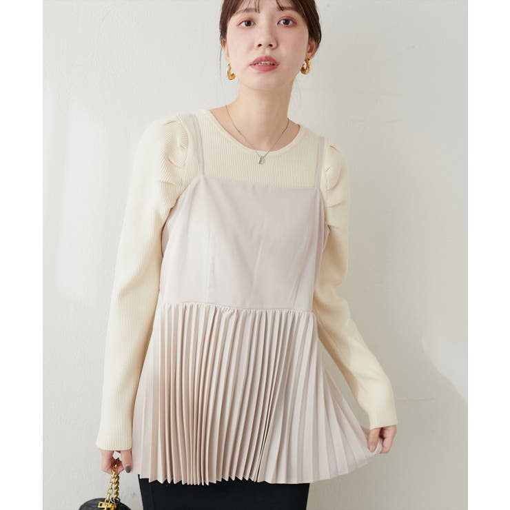 【natural couture】細プリーツキャミブラウス | NICE CLAUP / OLIVE des OLIVE　OUTLET | 詳細画像18 