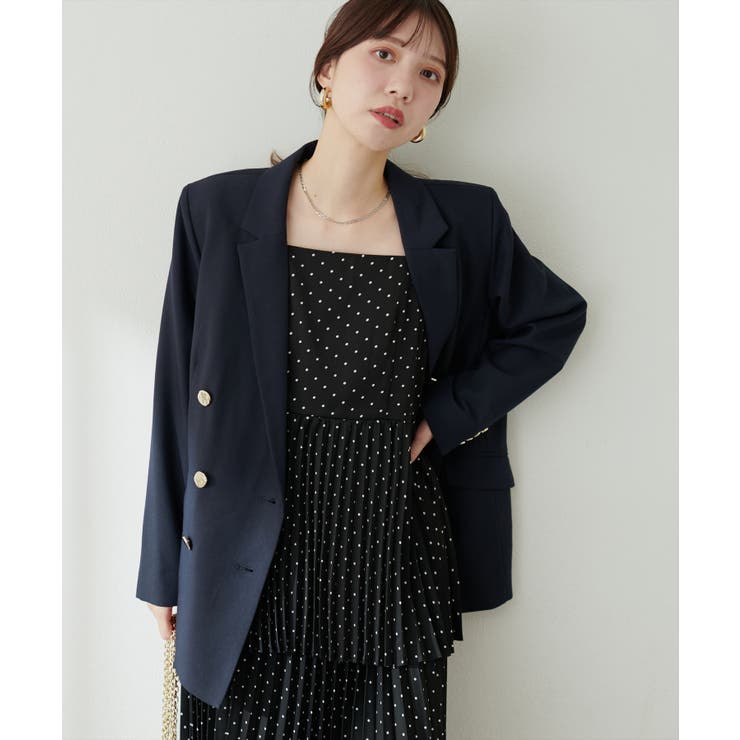 柄1 | 【natural couture】細プリーツキャミブラウス | NICE CLAUP / OLIVE des OLIVE　OUTLET