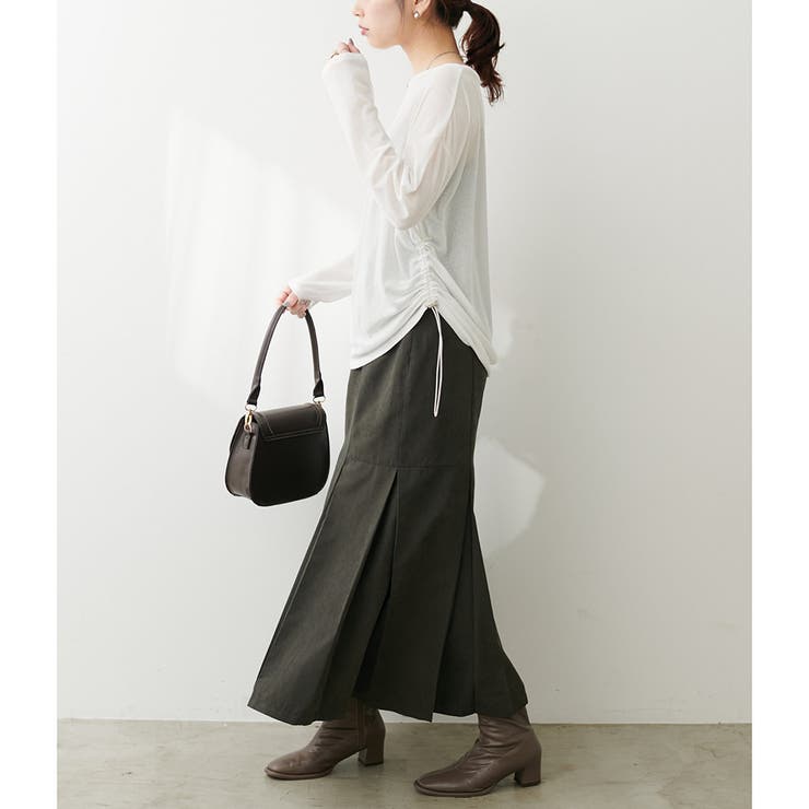 【natural couture】ざらざらシアー天竺ゆるトップス | NICE CLAUP / OLIVE des OLIVE　OUTLET | 詳細画像5 