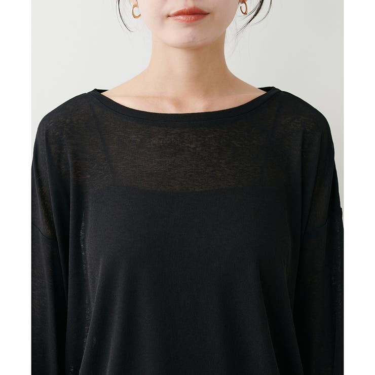 【natural couture】ざらざらシアー天竺ゆるトップス | NICE CLAUP / OLIVE des OLIVE　OUTLET | 詳細画像19 