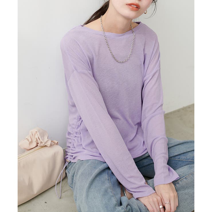 【natural couture】ざらざらシアー天竺ゆるトップス | NICE CLAUP / OLIVE des OLIVE　OUTLET | 詳細画像1 