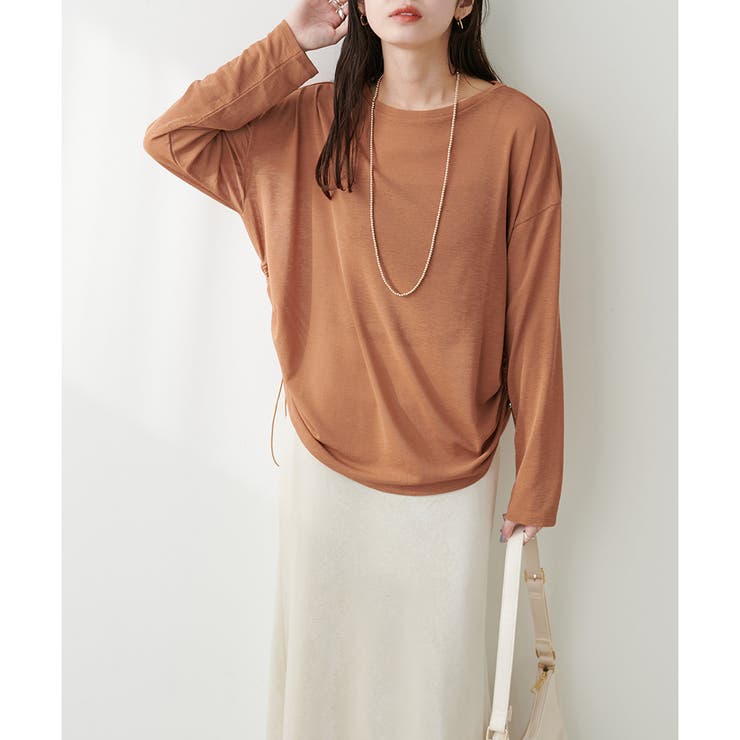 【natural couture】ざらざらシアー天竺ゆるトップス | NICE CLAUP / OLIVE des OLIVE　OUTLET | 詳細画像10 