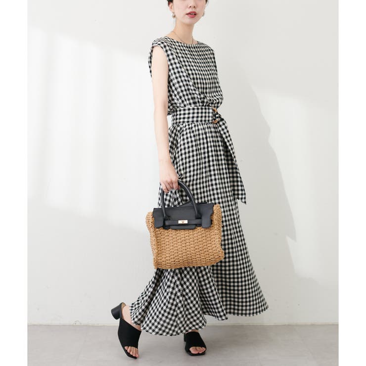 【natural couture】べっ甲Dかん太ベルト涼しげワンピース | NICE CLAUP / OLIVE des OLIVE　OUTLET | 詳細画像21 