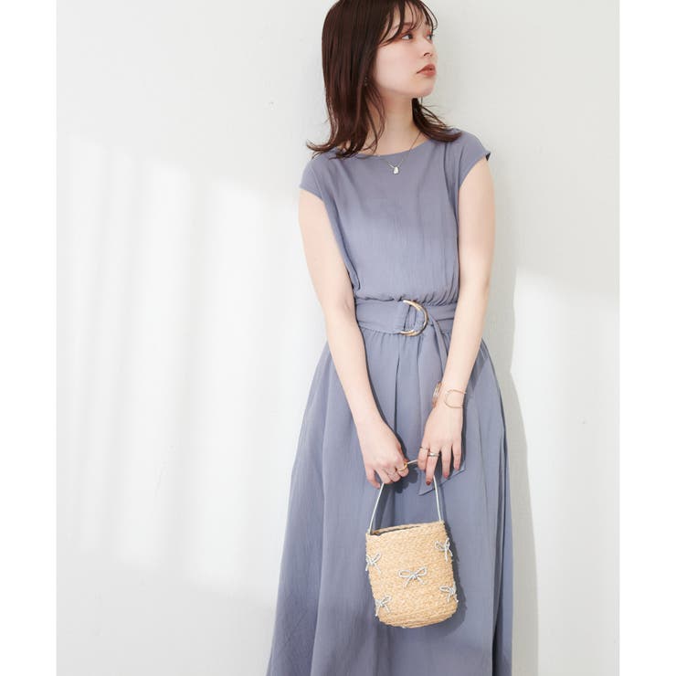【natural couture】べっ甲Dかん太ベルト涼しげワンピース | NICE CLAUP / OLIVE des OLIVE　OUTLET | 詳細画像12 