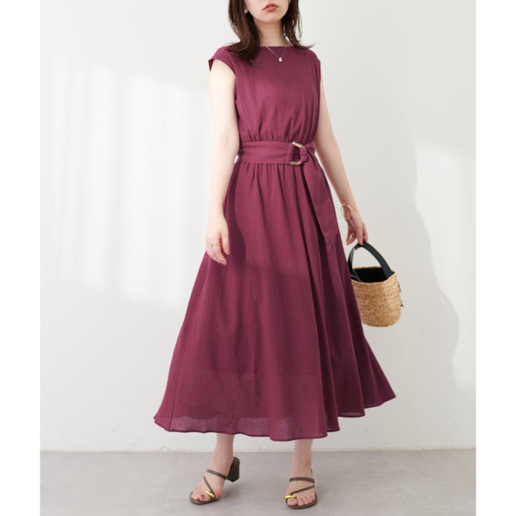 【natural couture】べっ甲Dかん太ベルト涼しげワンピース | NICE CLAUP / OLIVE des OLIVE　OUTLET | 詳細画像15 