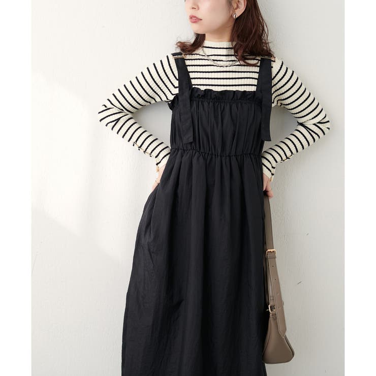 【natural couture】〈mamamo〉ギャザー切替ボリュームワ… | NICE CLAUP / OLIVE des OLIVE　OUTLET | 詳細画像1 