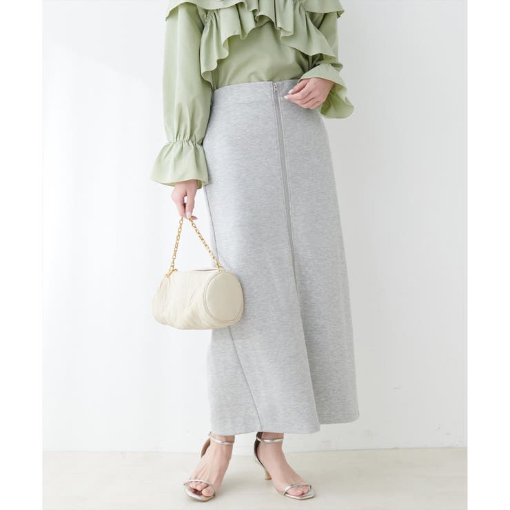 osono×ako Wジップカットポンチナロースカート | NICE CLAUP / OLIVE des OLIVE　OUTLET | 詳細画像1 