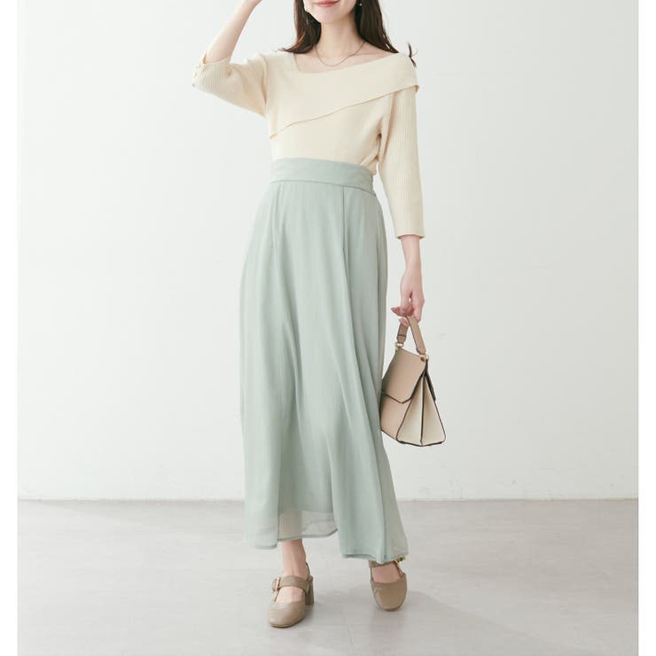 natural couture】長さ変えれるフレアスカート[品番：NCLW0016026