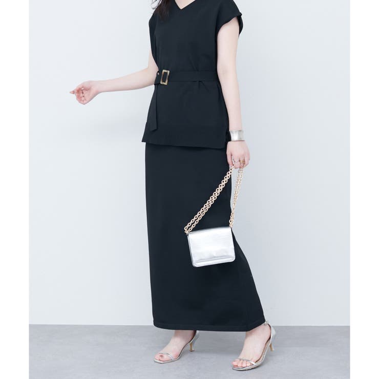 【natural couture】セットアップ対応べっこうベルト付きニット | NICE CLAUP / OLIVE des OLIVE　OUTLET | 詳細画像19 