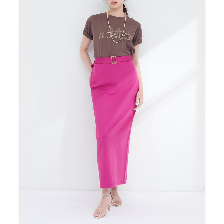 【natural couture】セットアップ対応べっこうベルト付きニット | NICE CLAUP / OLIVE des OLIVE　OUTLET | 詳細画像9 