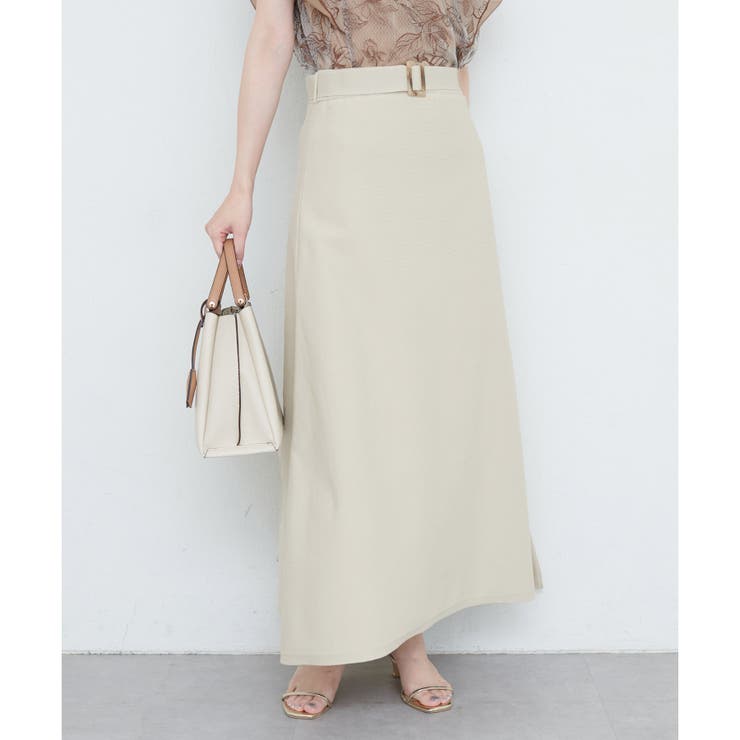 natural couture】セットアップ対応べっこうベルト付きニット