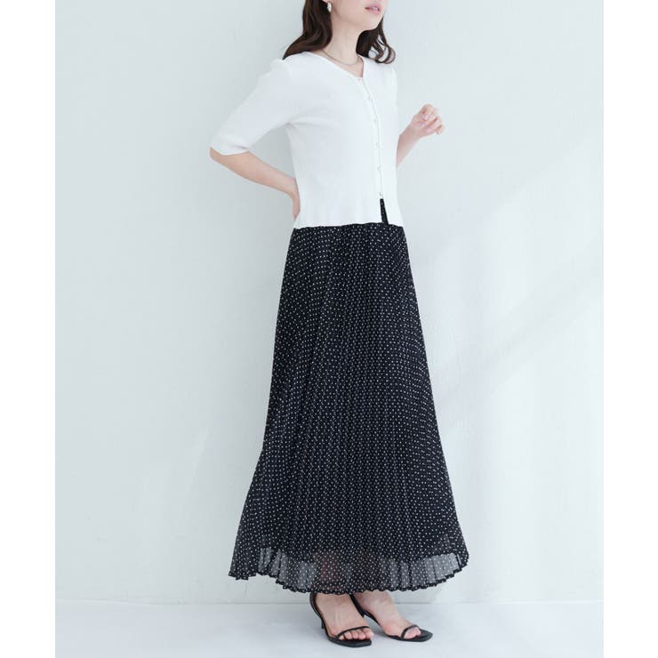 【natural couture】オーソドックスフラワープリーツスカート | NICE CLAUP / OLIVE des OLIVE　OUTLET | 詳細画像15 