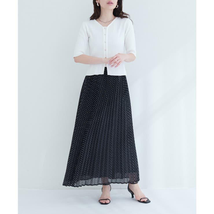 【natural couture】オーソドックスフラワープリーツスカート | NICE CLAUP / OLIVE des OLIVE　OUTLET | 詳細画像16 