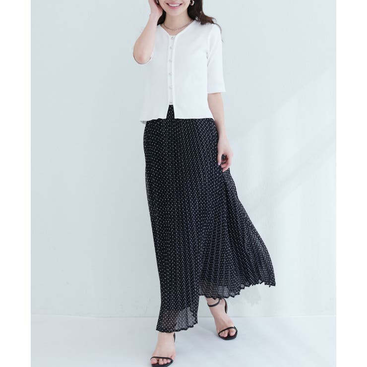 ドット | 【natural couture】オーソドックスフラワープリーツスカート | NICE CLAUP / OLIVE des OLIVE　OUTLET