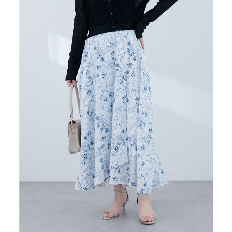 【natural couture】【mizu】長さ変えられる後ろ下がりヘムスカー… | NICE CLAUP / OLIVE des OLIVE　OUTLET | 詳細画像9 