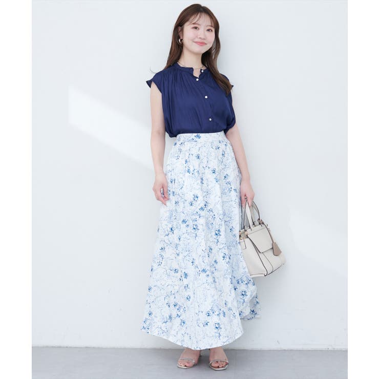 【natural couture】【mizu】長さ変えられる後ろ下がりヘムスカー… | NICE CLAUP / OLIVE des OLIVE　OUTLET | 詳細画像3 